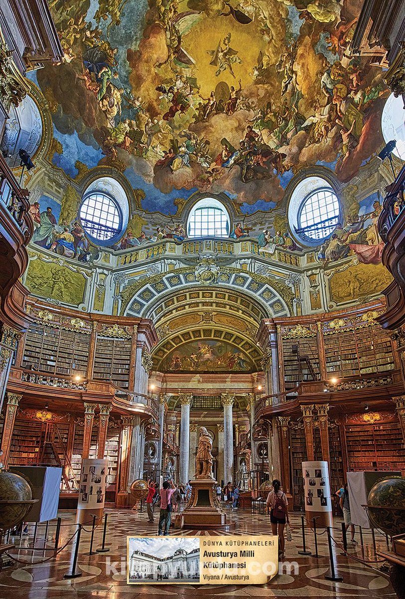 Oostenrijk Nationale Bibliotheek - Wenen / Oostenrijk | Houten Puzzel | 1000 Stukjes | 59 x 44 cm | King of Puzzle